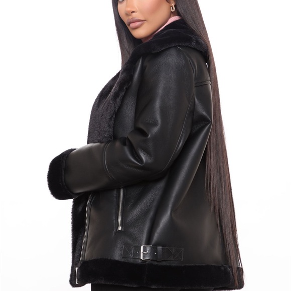 Faux leather jacket - Picture 3 of 3